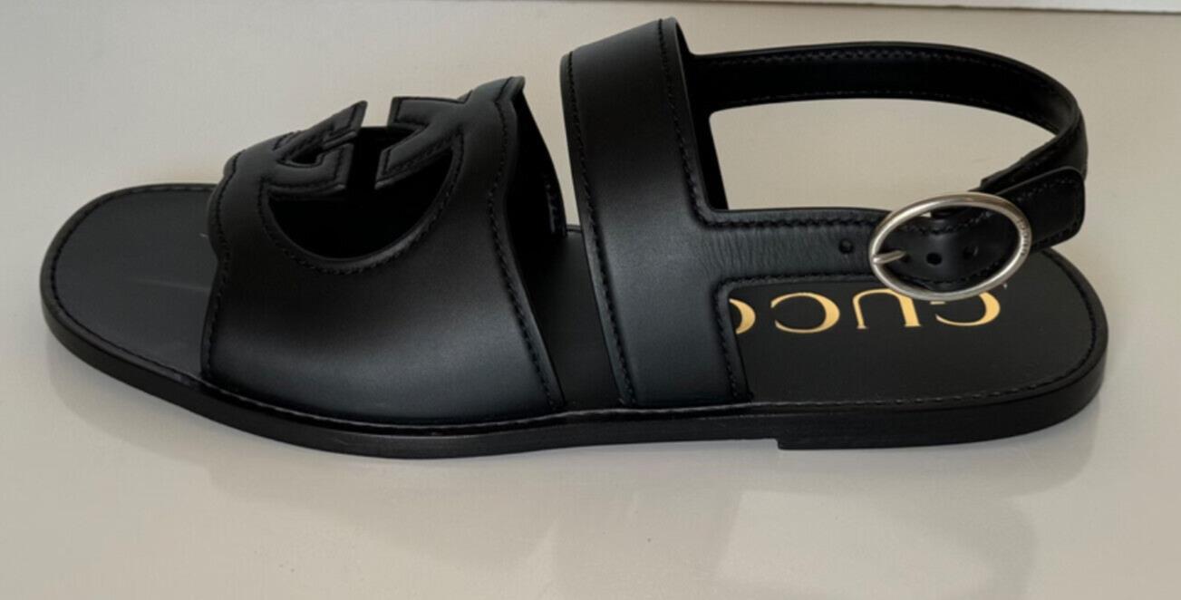 Gucci Men’s GG Black Leather Sandals 11.5 US (Gucci 11) IT 723627