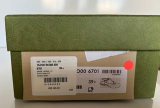 Gucci Women's GG Pink Ballet Flat Leather Sandals 9.5 US (39.5 Eu) IT 754136 NIB