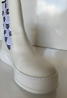 Gucci Women's GG Dali Soft Leather White Boots 9.5 US (39.5 Euro) 718718 IT NIB