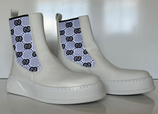 Gucci Women's GG Dali Soft Leather White Boots 9.5 US (39.5 Euro) 718718 IT NIB