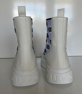 Gucci Women's GG Dali Soft Leather White Boots 9.5 US (39.5 Euro) 718718 IT NIB