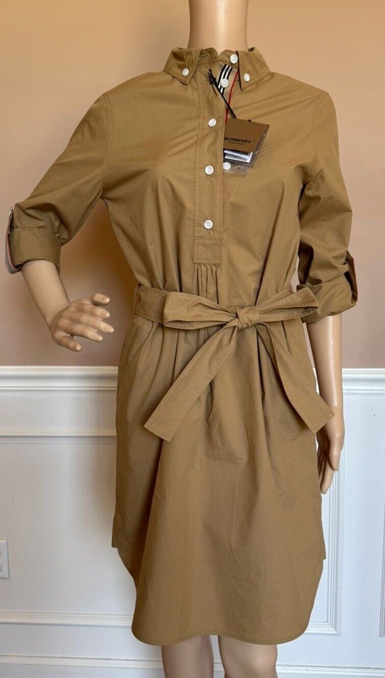 Burberry Giovanna Women’s Camel Check Dress 4 US (38 Euro) 8080960 NWT $960