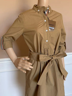 Burberry Giovanna Women’s Camel Check Dress 4 US (38 Euro) 8080960 NWT $960