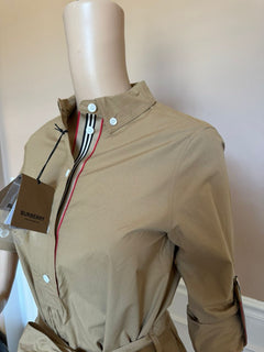 Burberry Giovanna Women’s Camel Check Dress 4 US (38 Euro) 8080960 NWT $960