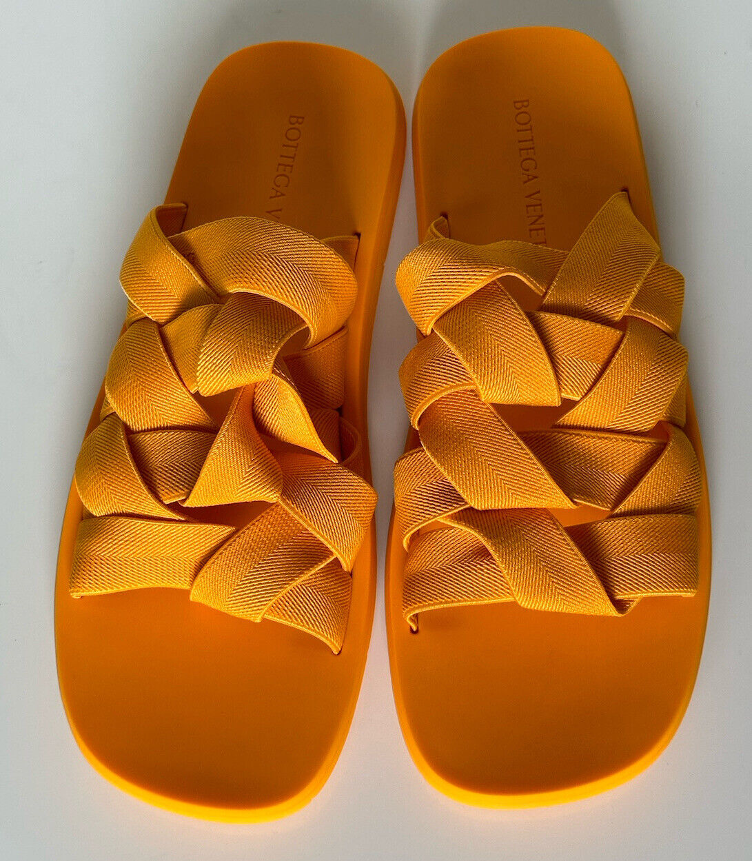 Bottega Veneta Intrecciato Starfish Tangerine Sandals 12 US (45) 651402 NIB $790