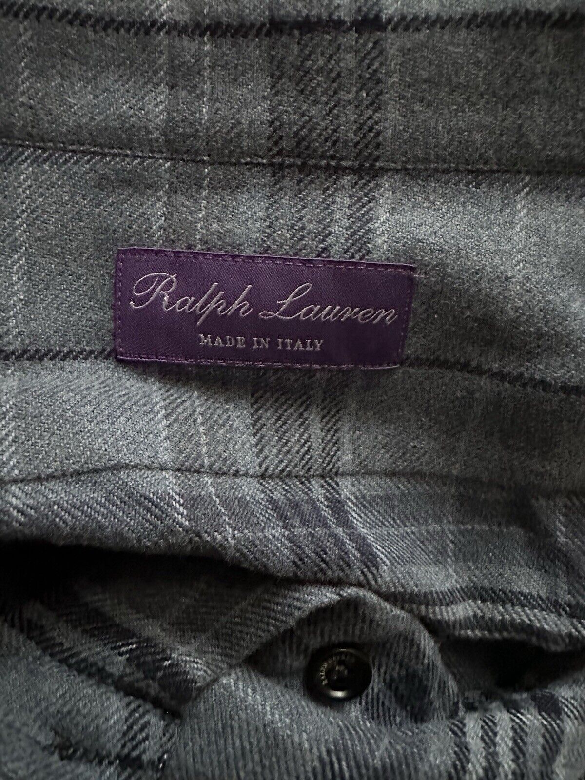 Ralph Lauren Purple Label Langley Plaid Cotton Men's Shirt 2XL Italy NWT $595