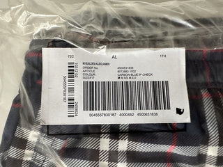 Burberry Men's Guildes Carbon Blue IP Check Boxer Swim Shorts M 8013883 NWT $440