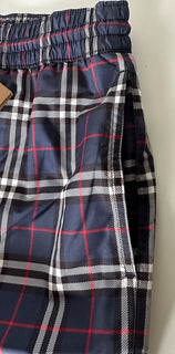 Burberry Men's Guildes Carbon Blue IP Check Boxer Swim Shorts M 8013883 NWT $440