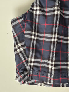 Burberry Men's Guildes Carbon Blue IP Check Boxer Swim Shorts M 8013883 NWT $440