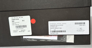 Bottega Veneta Mens Leather White/Red Sneakers 6 US (39 Euro) 578305 NIB $990
