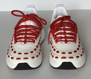 Bottega Veneta Mens Leather White/Red Sneakers 6 US (39 Euro) 578305 NIB $990