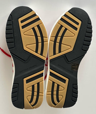 Bottega Veneta Mens Leather White/Red Sneakers 6 US (39 Euro) 578305 NIB $990