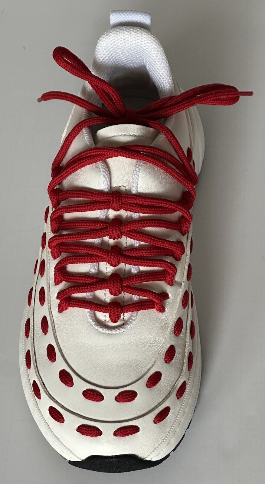 Bottega Veneta Mens Leather White/Red Sneakers 8 US (41 Eu) 578305 NIB $990