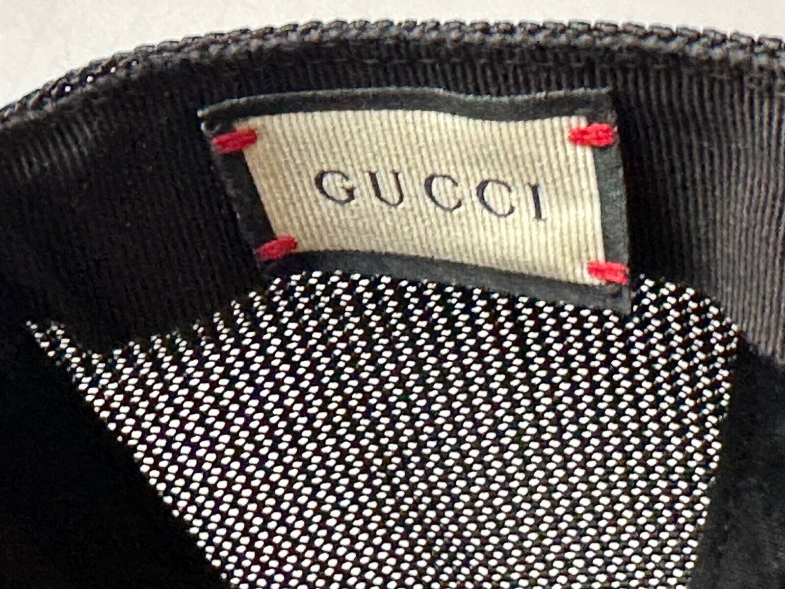 Gucci GG Print Leather Mesh Baseball Cap Black Hat M (58 cm) Italy 627156 NWT