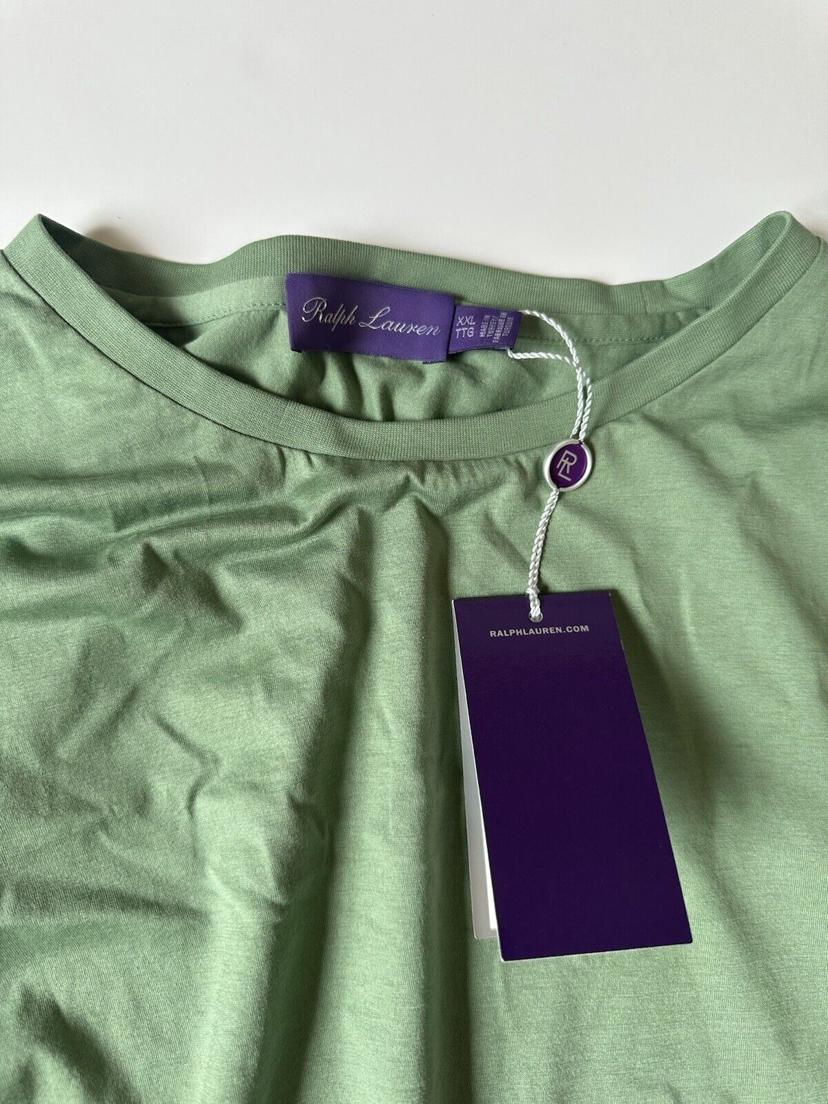 Ralph Lauren Purple Label Men’s Green Cotton Jersey T-Shirt 2XL NWT $195