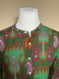 Ralph Lauren Purple Label Men's Green Linen Botton-up Shirt 2XL Italy NWT $595