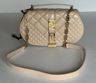 Versace Quilted Calf Leather Pink Medium Shoulder Bag 1011178 IT NWT $2995