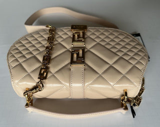 Versace Quilted Calf Leather Pink Medium Shoulder Bag 1011178 IT NWT $2995