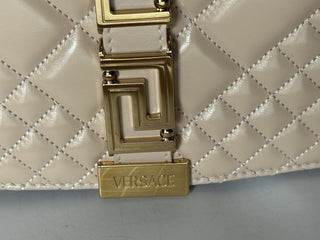 Versace Quilted Calf Leather Pink Medium Shoulder Bag 1011178 IT NWT $2995