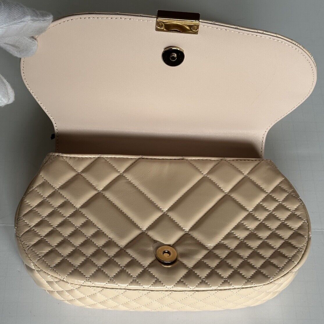 Versace Quilted Calf Leather Pink Medium Shoulder Bag 1011178 IT NWT $2995