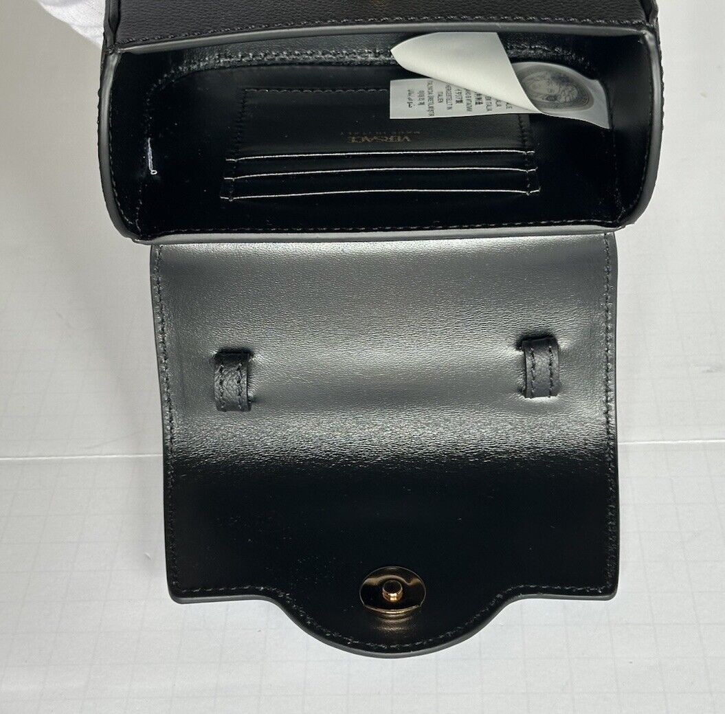 Versace Leather Black and Gold Chain Mini Top Handle Bag 1003016 IT NWT $1650