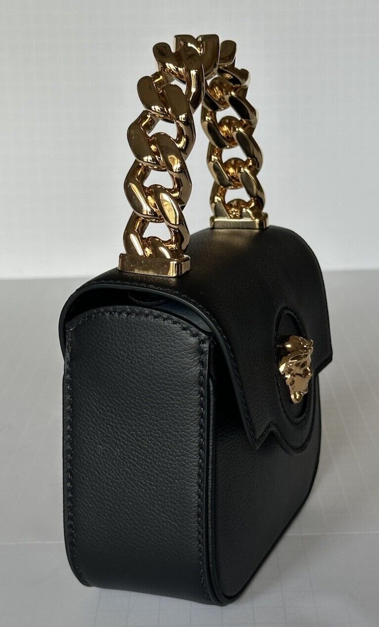 Versace Leather Black and Gold Chain Mini Top Handle Bag 1003016 IT NWT $1650