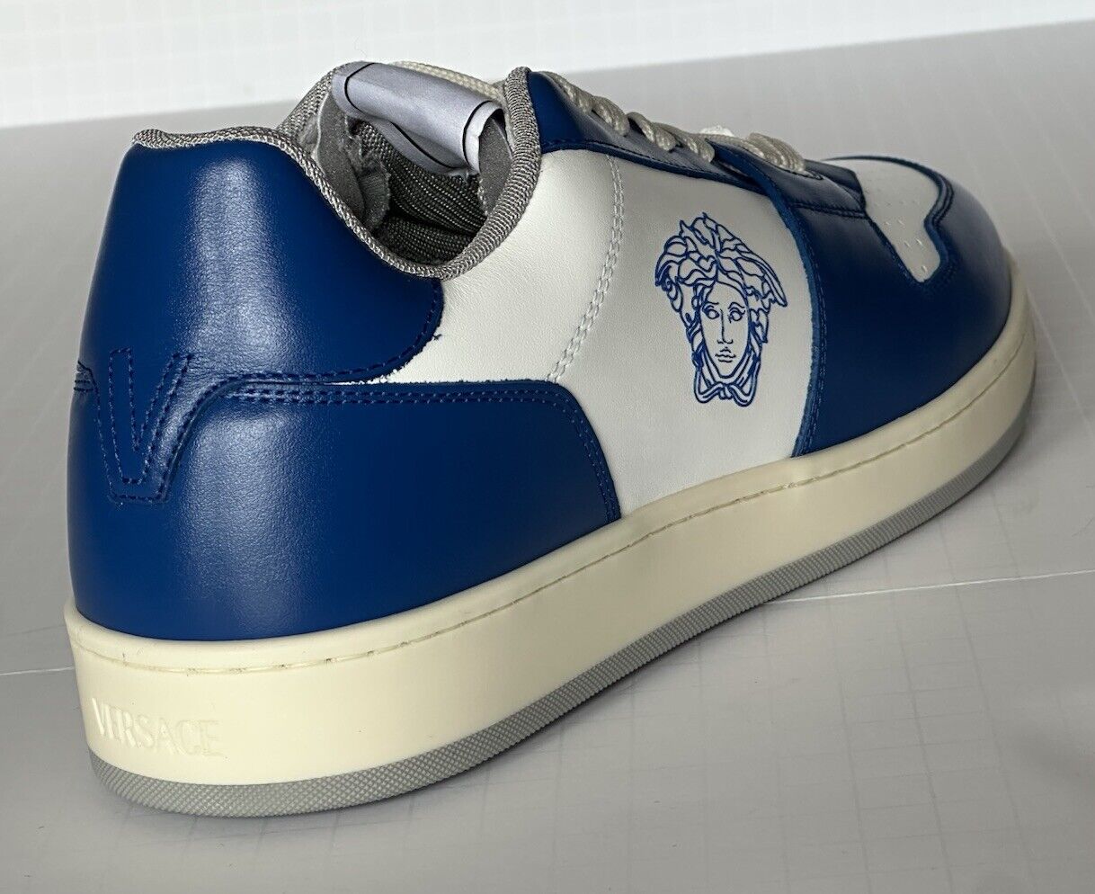 Versace Medusa Low Top Men’s Blue/White Leather Sneakers 9 US (42) IT NIB $750