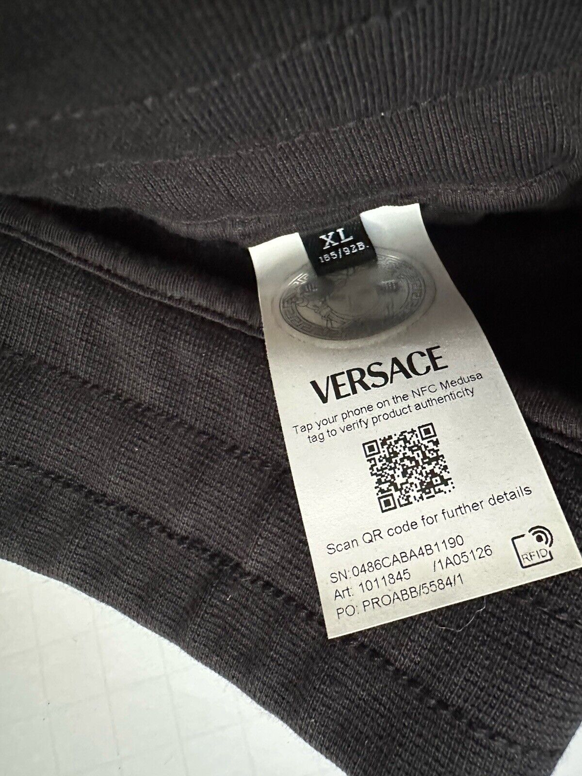 Versace Gold Versace Embroidered Black Activewear Pants XL 1011845 NWT $800