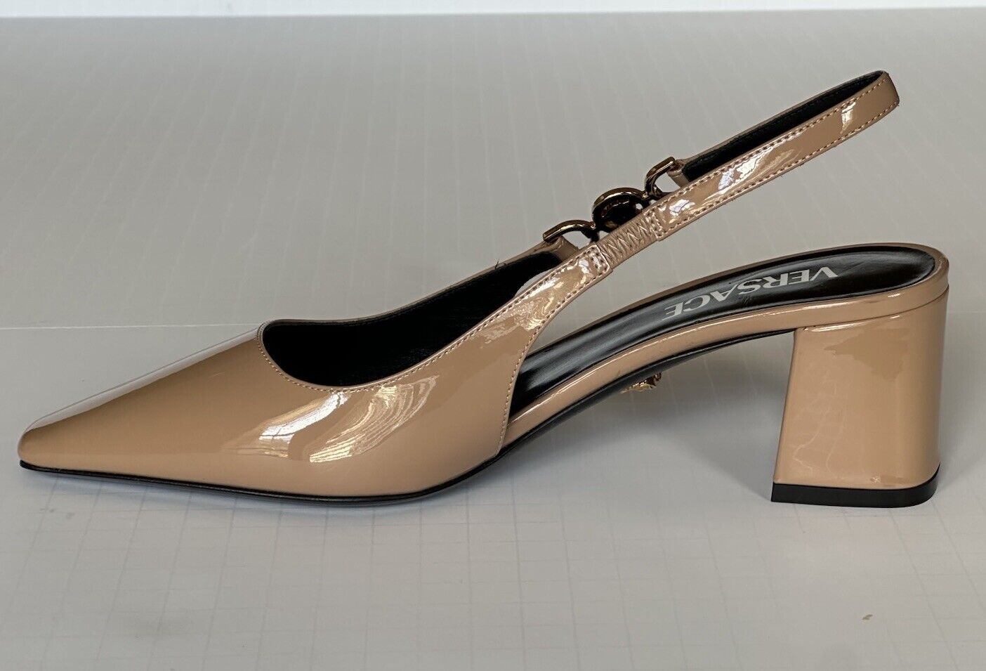 Versace Sling Back Women’s Leather Shoes Blush 7 US (37 Eu) 1013740 IT NIB $825