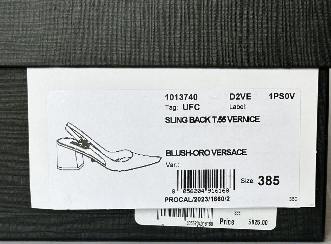 Versace Sling Back Women’s Leather Shoes Blush 8.5 US (38.5) 1013740 IT NIB $825