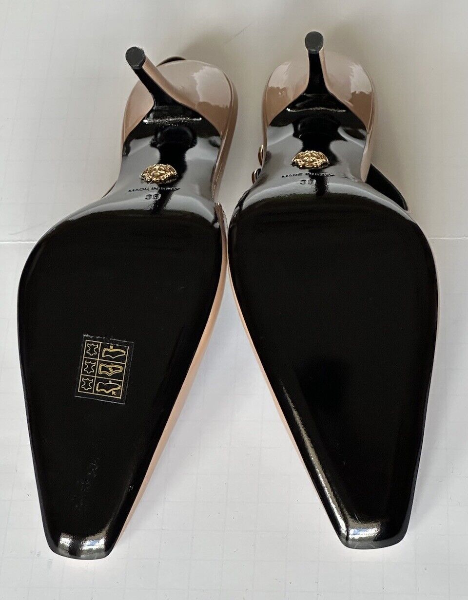 Versace Sling Back Womens Leather Pump Shoes Blush 9 US (39) 1013740 IT NIB $850