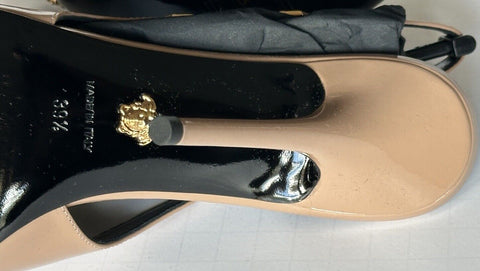 Versace Sling Back Leather Pump Shoes Blush 9.5 US (39.5 Eu) 1012127 IT NIB $850