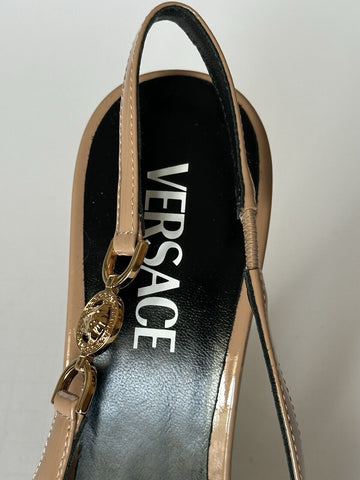 Versace Sling Back Leather Pump Shoes Blush 9.5 US (39.5 Eu) 1012127 IT NIB $850