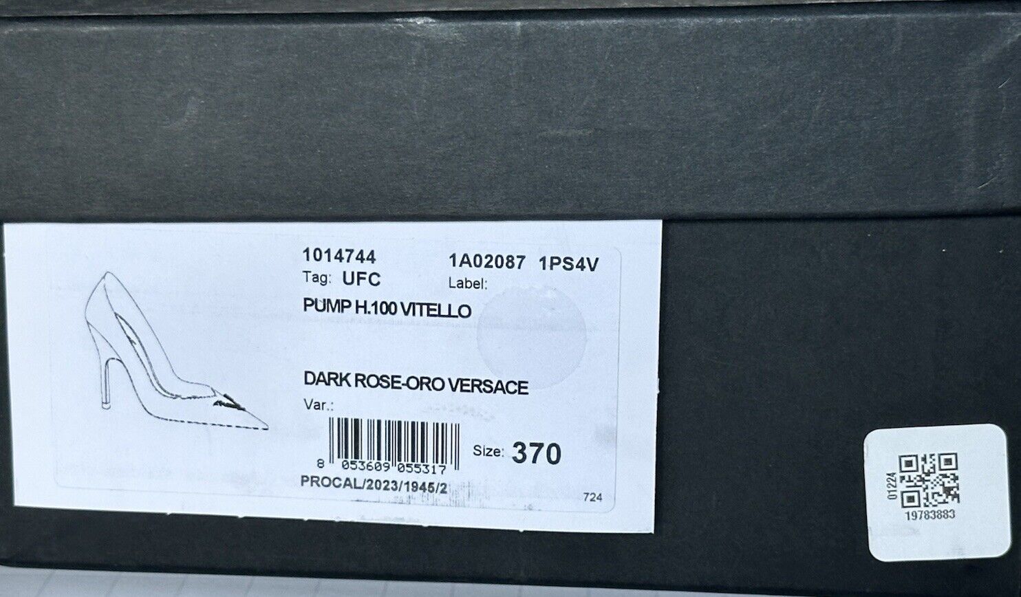 Versace Women's Leather Pump Shoes Dark Rose 7 US (37 Euro) 1014744 IT NIB $1050