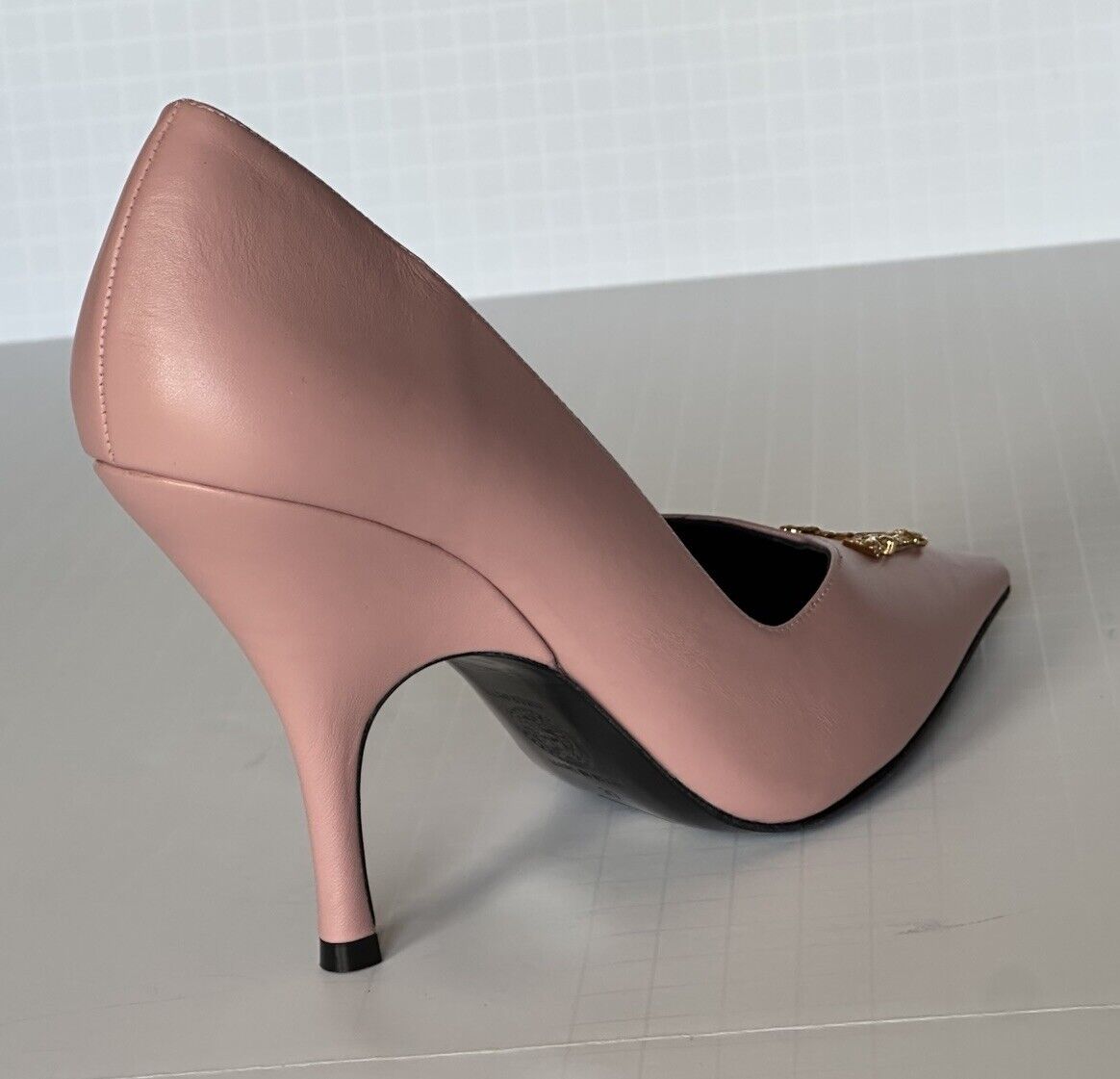 Versace Women's Leather Pump Shoes Dark Rose 7 US (37 Euro) 1014744 IT NIB $1050