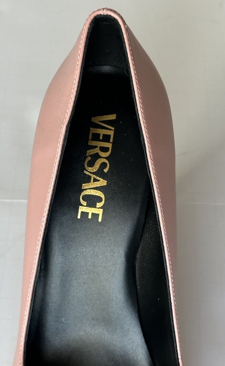 Versace Women's Leather Pump Shoes Dark Rose 7 US (37 Euro) 1014744 IT NIB $1050