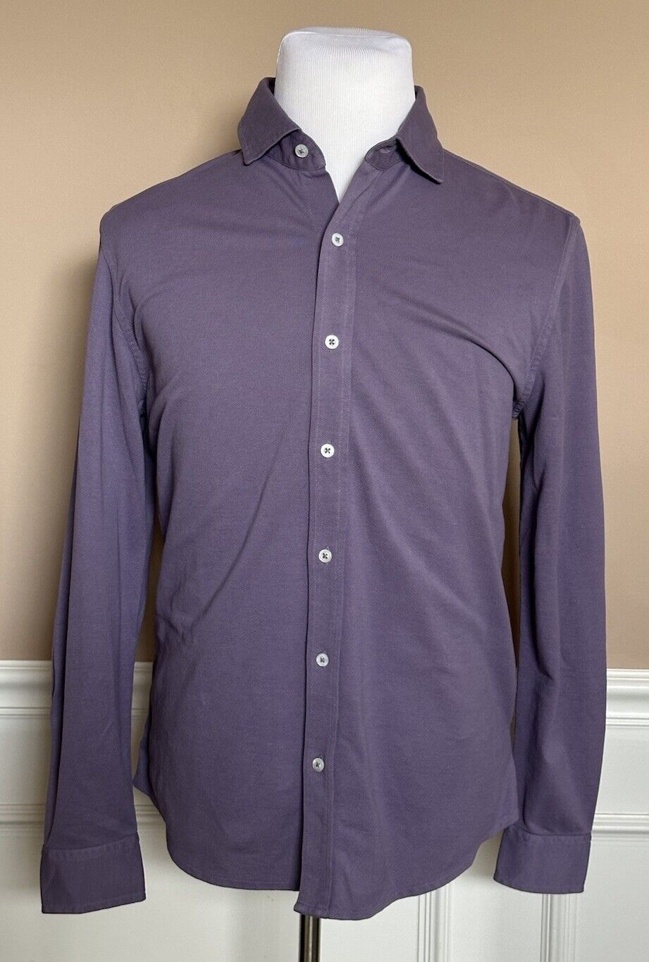 Ralph Lauren Purple Label Cotton Men's Long Sleeve Purple Shirt Medium NWT $395