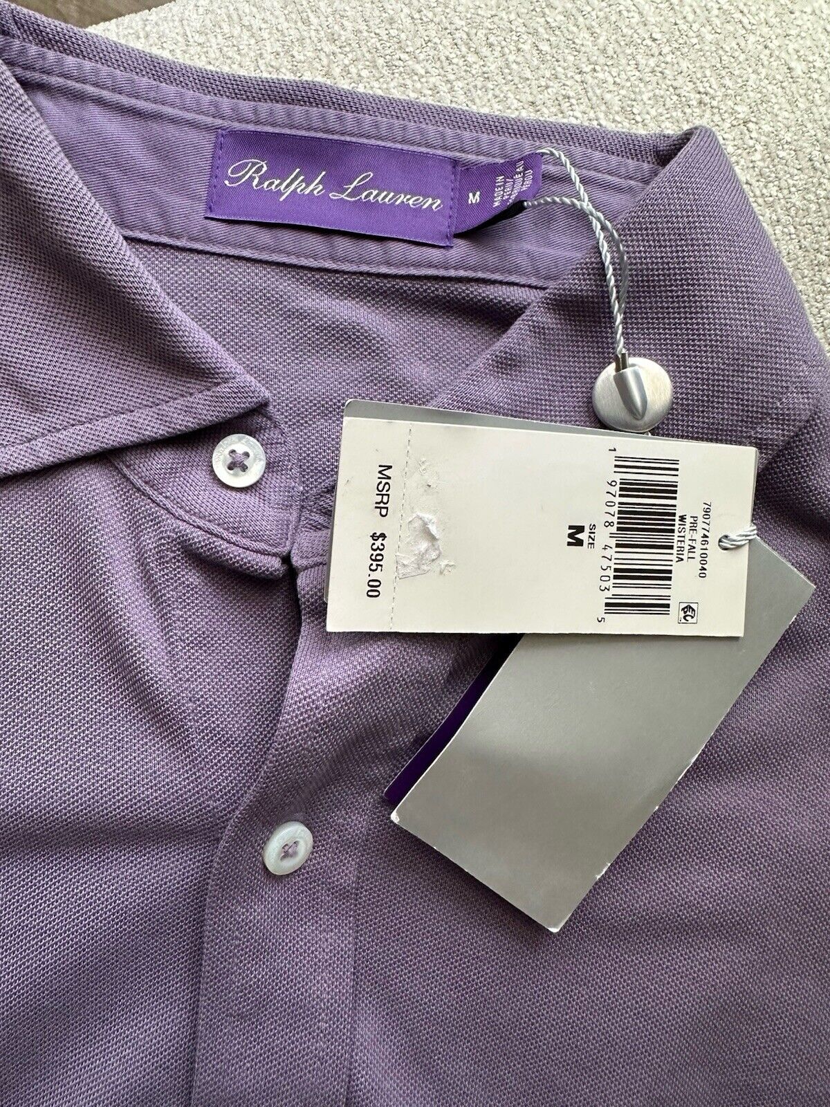 Ralph Lauren Purple Label Cotton Men's Long Sleeve Purple Shirt Medium NWT $395