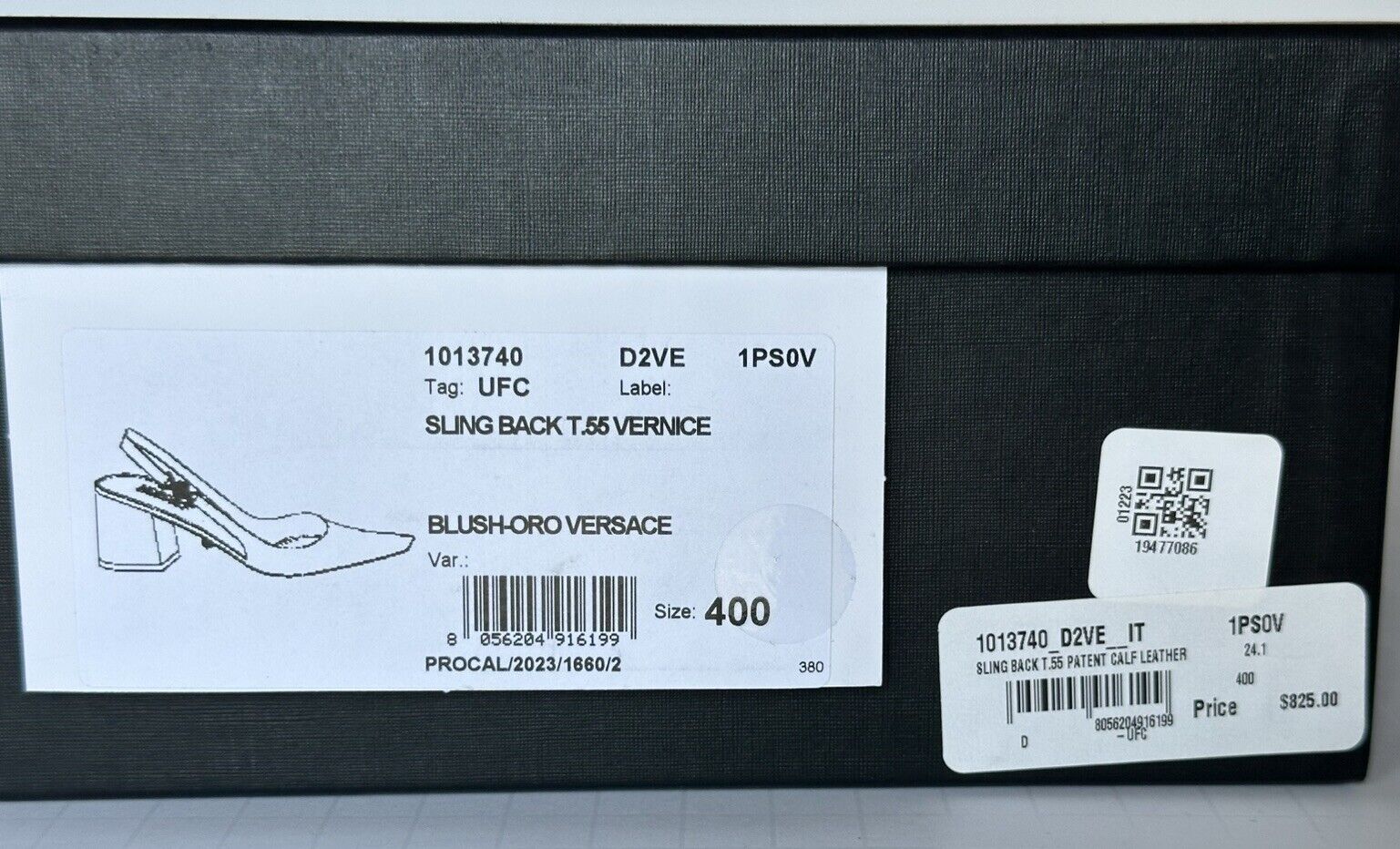 Versace Sling Back Women’s Leather Shoes Blush 10 US (40 Eu) 1013740 IT NIB $825