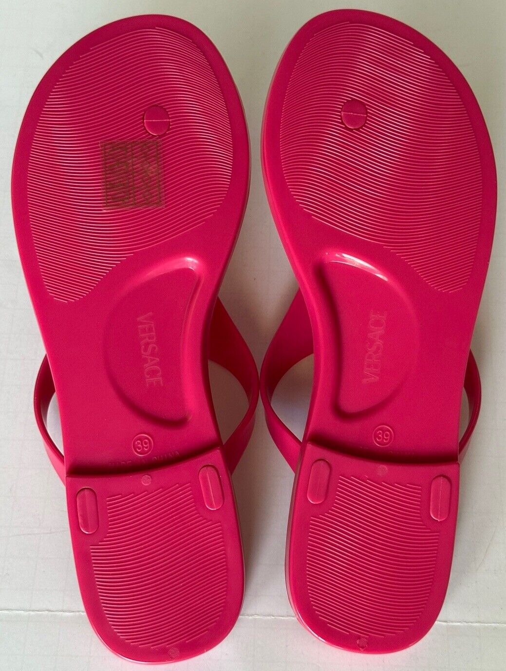 VERSACE Medusa Head Women's Fuchsia Slides Sandals 9 US (39) DSR257CS NIB $500