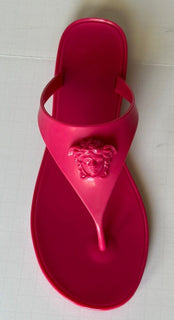 VERSACE Medusa Head Women's Fuchsia Slides Sandals 11 US (41) DSR257CS NIB $500