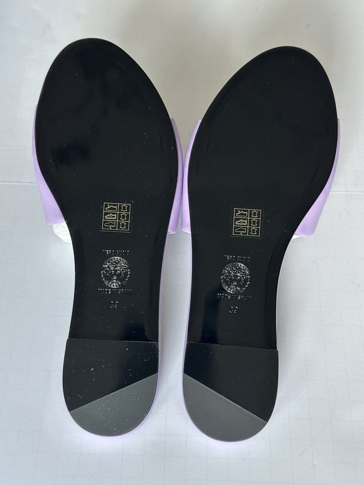 VERSACE Medusa Women's Baby Violet Sandals 9 US (39 Euro) 1009428 Spain NIB $850