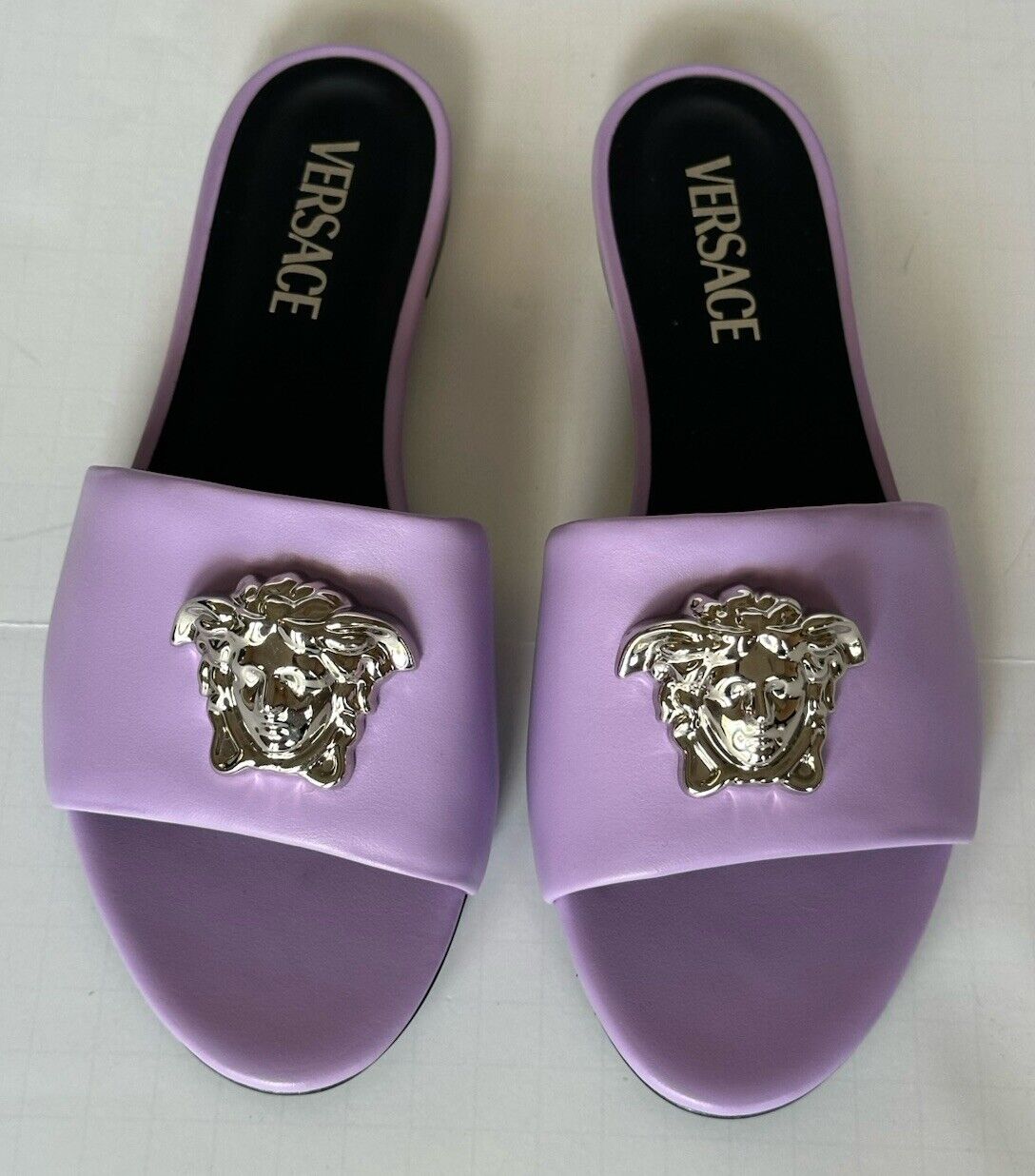 VERSACE Medusa Women's Baby Violet Sandals 9 US (39 Euro) 1009428 Spain NIB $850