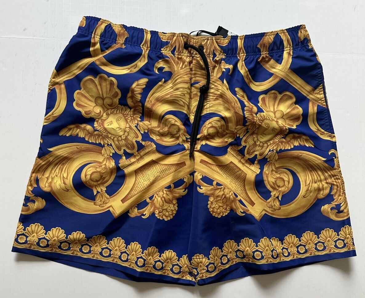 Versace Renaissance Men's Blue/Gold Swim Shorts Size 6 (36”) IT 1006004 NWT $675