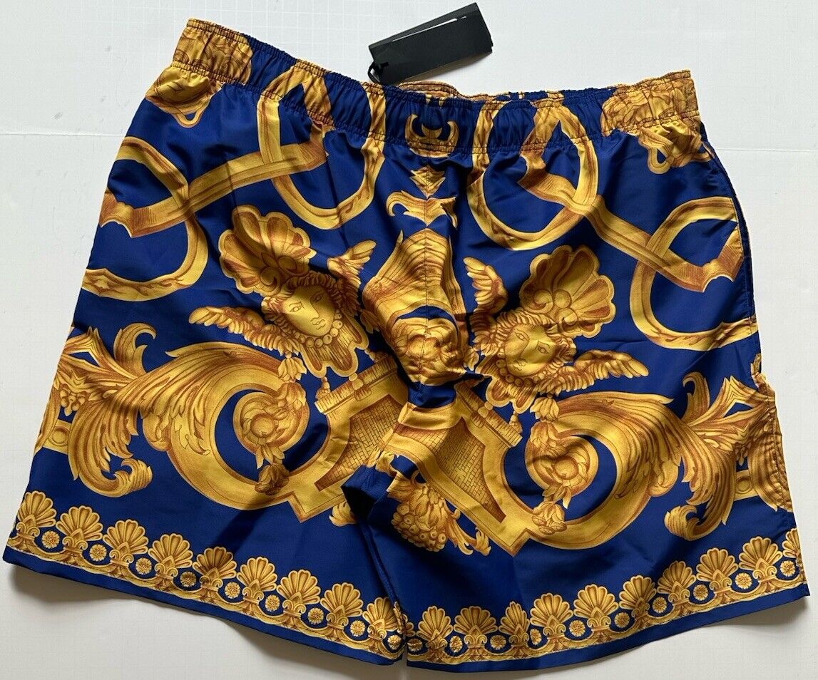 Versace Renaissance Men's Blue/Gold Swim Shorts Size 6 (36”) IT 1006004 NWT $675