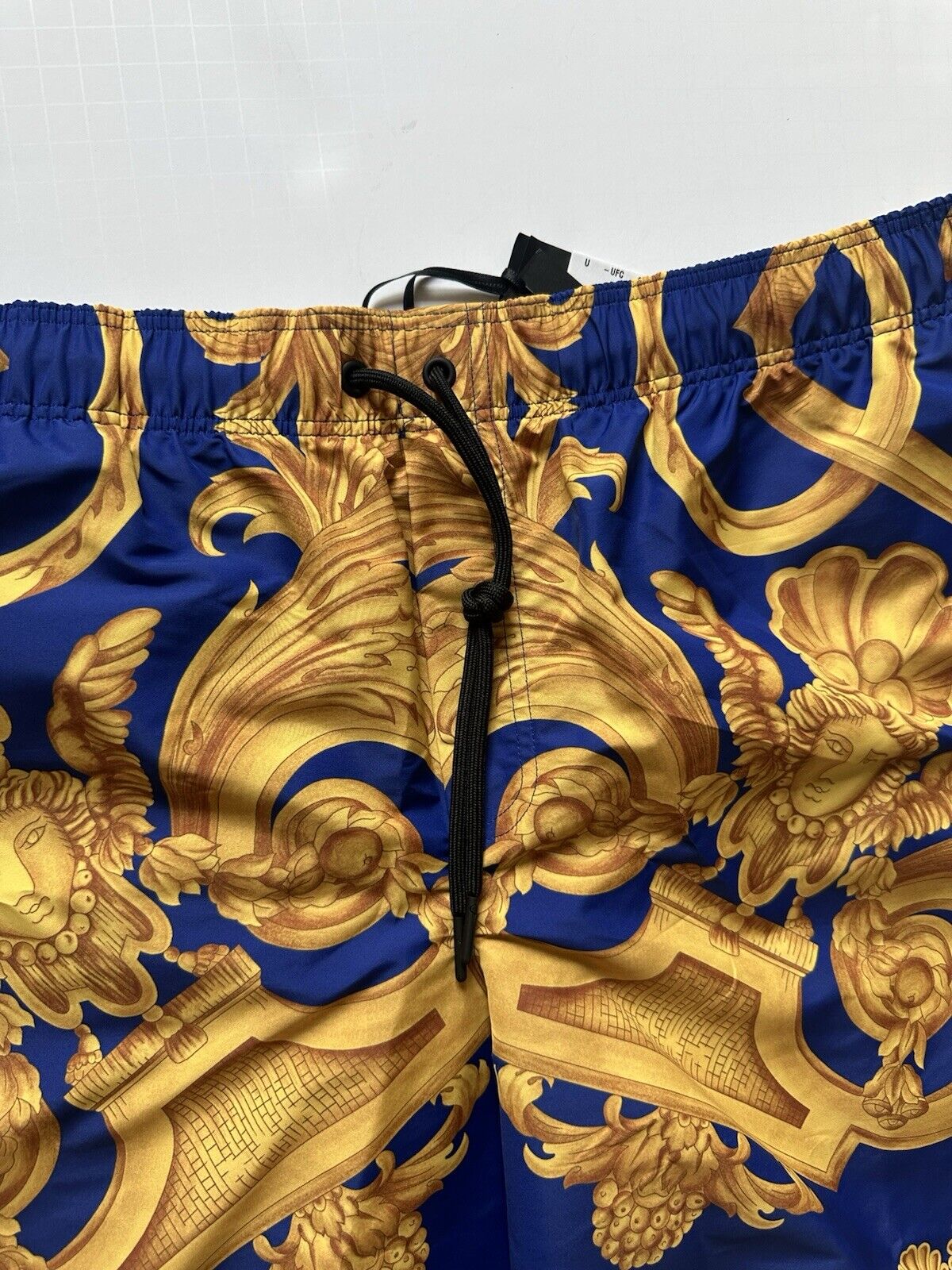 Versace Renaissance Men's Blue/Gold Swim Shorts Size 6 (36”) IT 1006004 NWT $675