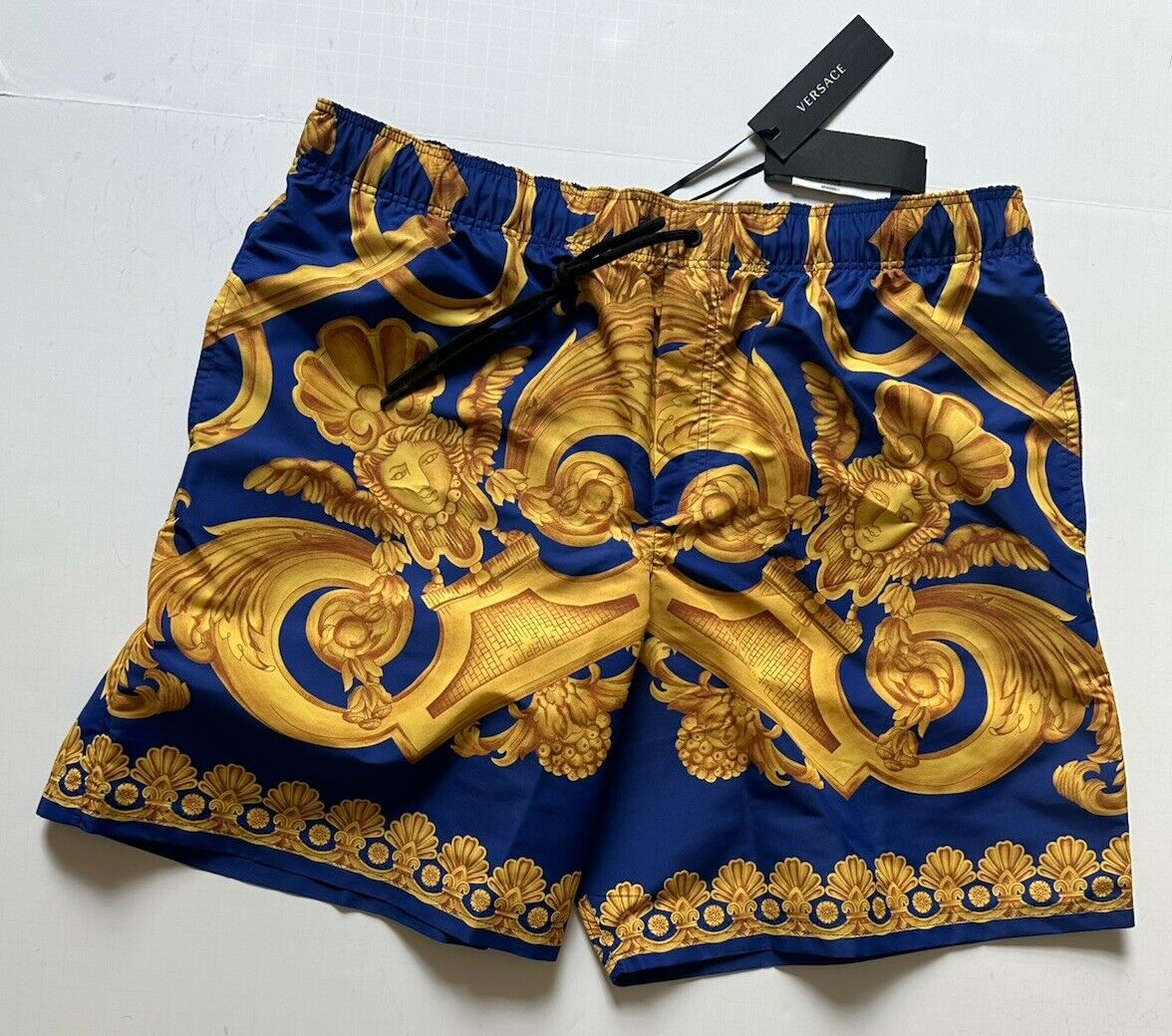 Versace Renaissance Men's Blue/Gold Swim Shorts Size 6 (36”) IT 1006004 NWT $675