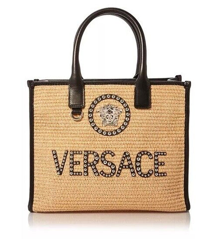 Versace Medusa Top Handle Large Tote Fabric/Leather Bag 1004741 IT NWT $2075