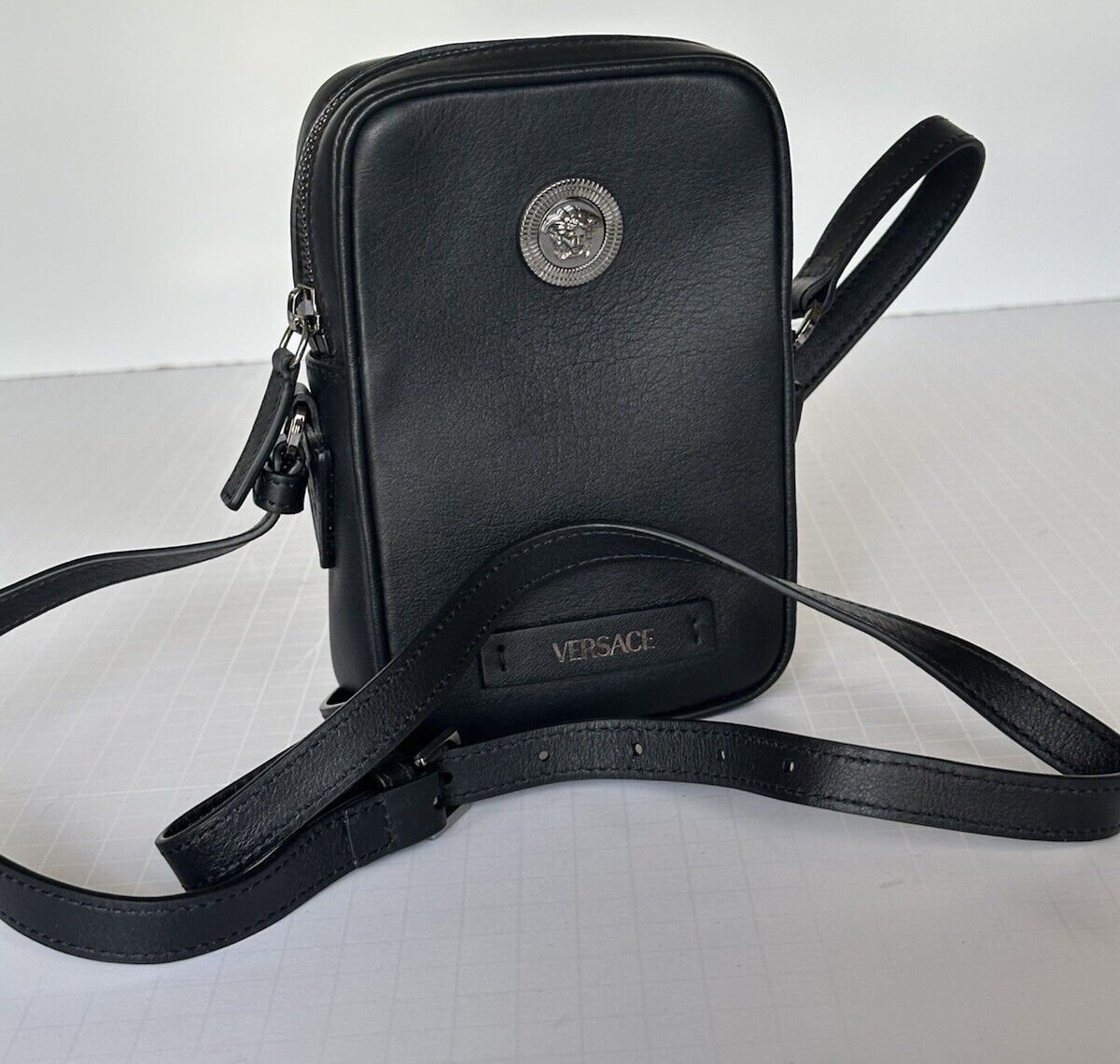 Versace Leather Medusa Biggie Small Phone Crossbody Bag 1006192 Italy NWT $795