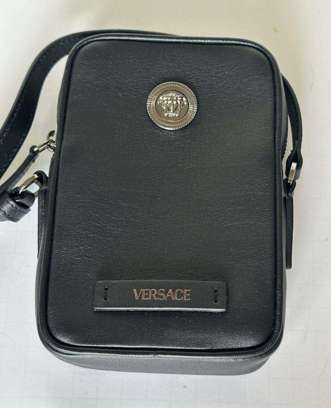 Versace Leather Medusa Biggie Small Phone Crossbody Bag 1006192 Italy NWT $795